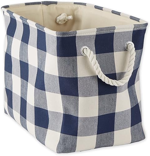 Cesta de almacenamiento de poliéster DII con asas de algodón duraderas, solución de organizador para el hogar para la oficina disponible en Yaxa Colombia