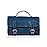 KomalC Premium Buffalo Leather Roll Toiletry Bag Travel Dopp Kit (Ink Blue)