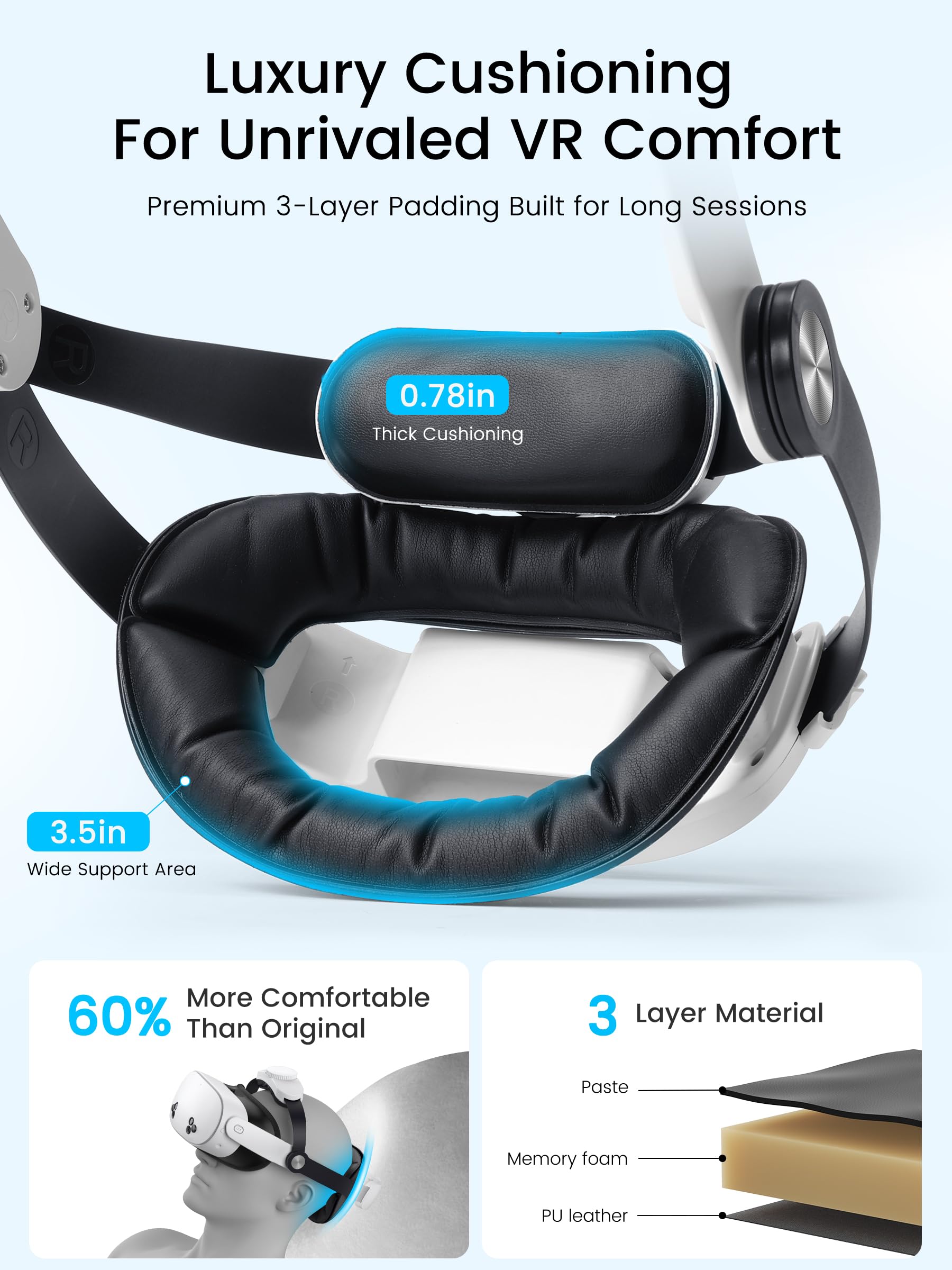  Quest 3sVRヘッドセット Amazon.com: Kawaye for Meta Quest 3S/Quest 2/Quest 3 Head Strap