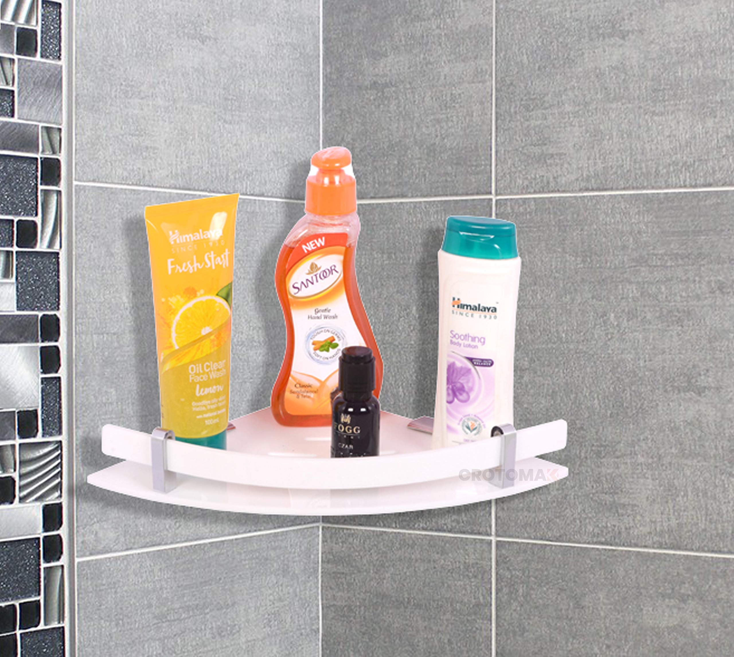 Buy Crotomak® Acrylic Corner Shelf/Corner Wall Shelf/Multipurpose Bathroom Corner/Kitchen Corner