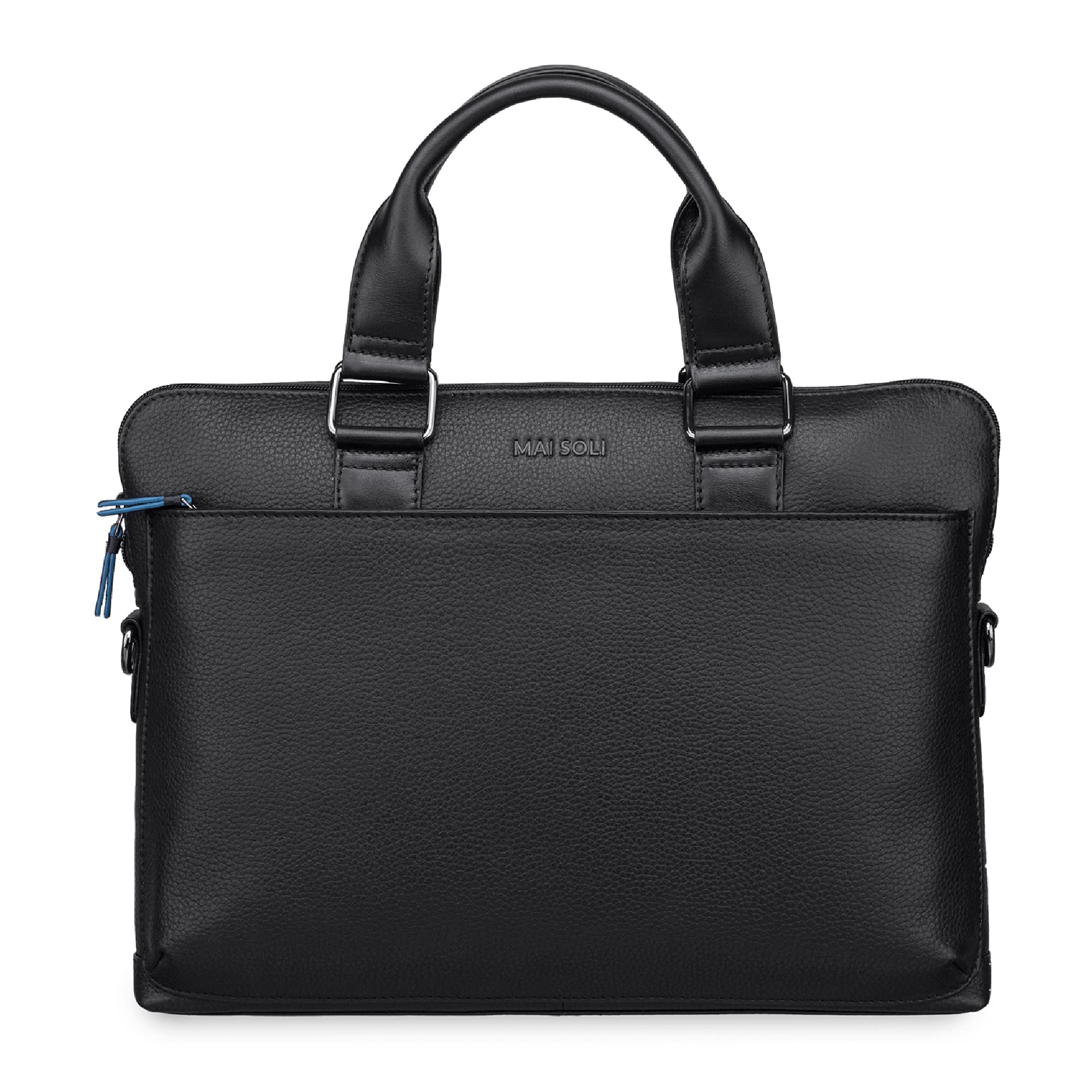 MAI SOLI Cooper Genuine Leather Laptop Bag For Men, Slim Laptop Messenger Bag | Durable & Professional Messenger Bag for Business, Work, & Travel, Fits upto 14 -inch laptop - Black (B0C3ZXLSHT) Amazon Price History, Amazon Price Tracker