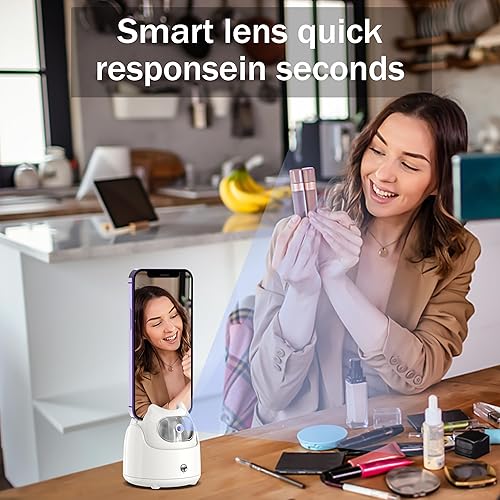 Miniatura 4 de Trípode de seguimiento facial automático, rotación de 360, soporte para teléfono de seguimiento automático, sin aplicación, soporte de cámara de