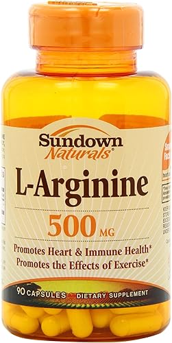 Sundown L-arginina 500 mg 90 cápsulas paquete de 2