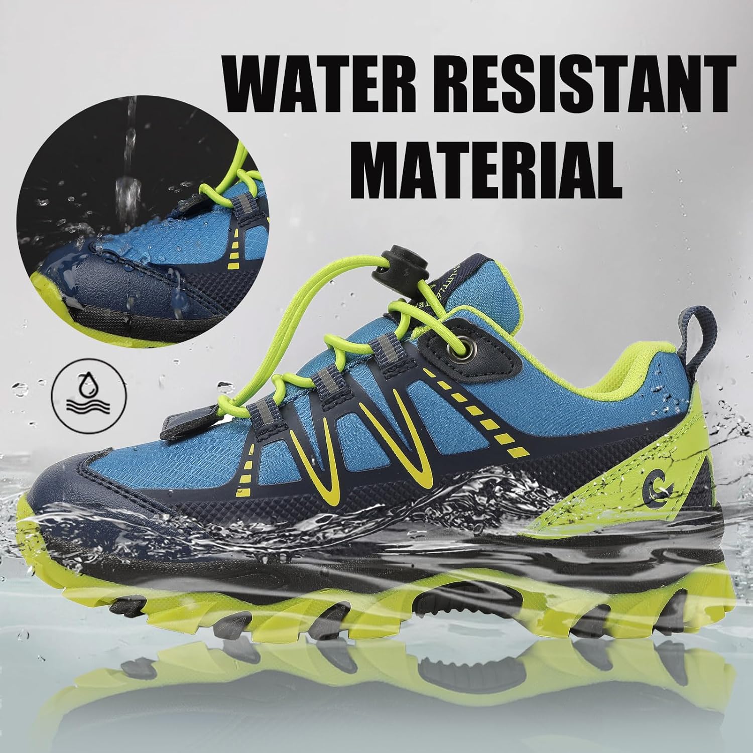 Calceus Boys Hiking Shoes, Hiking Boots, Sneaker Shoes, Kids Anti Collision Non Slip Running Boots, Outdoor Trekking Walking Climbing Hiking