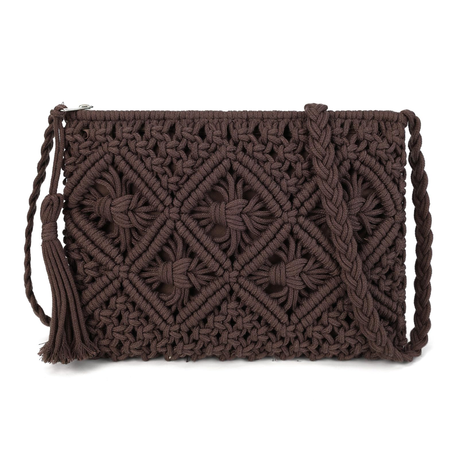 Gladdon Bohemian Small Crossbody Bag for Women Stylish Woven Shoulder Purses with Tassel