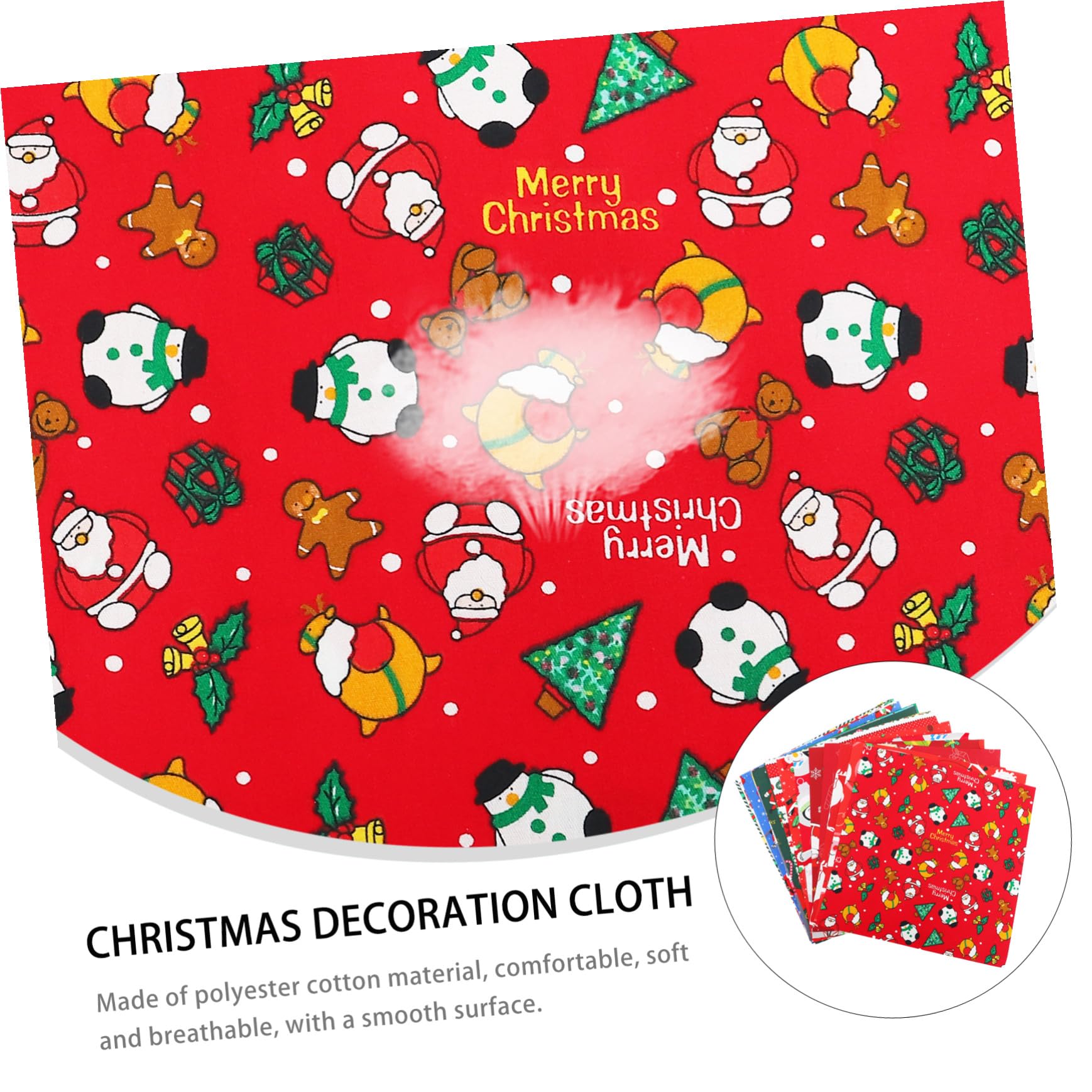 DOITOOL 60 Pezzi Stoffa Cotone Natalizia Stampata per Cucito DIY Tessuto per Decorazioni Casa e Artigianato Kit Creativo per Accessori Fatti Mano