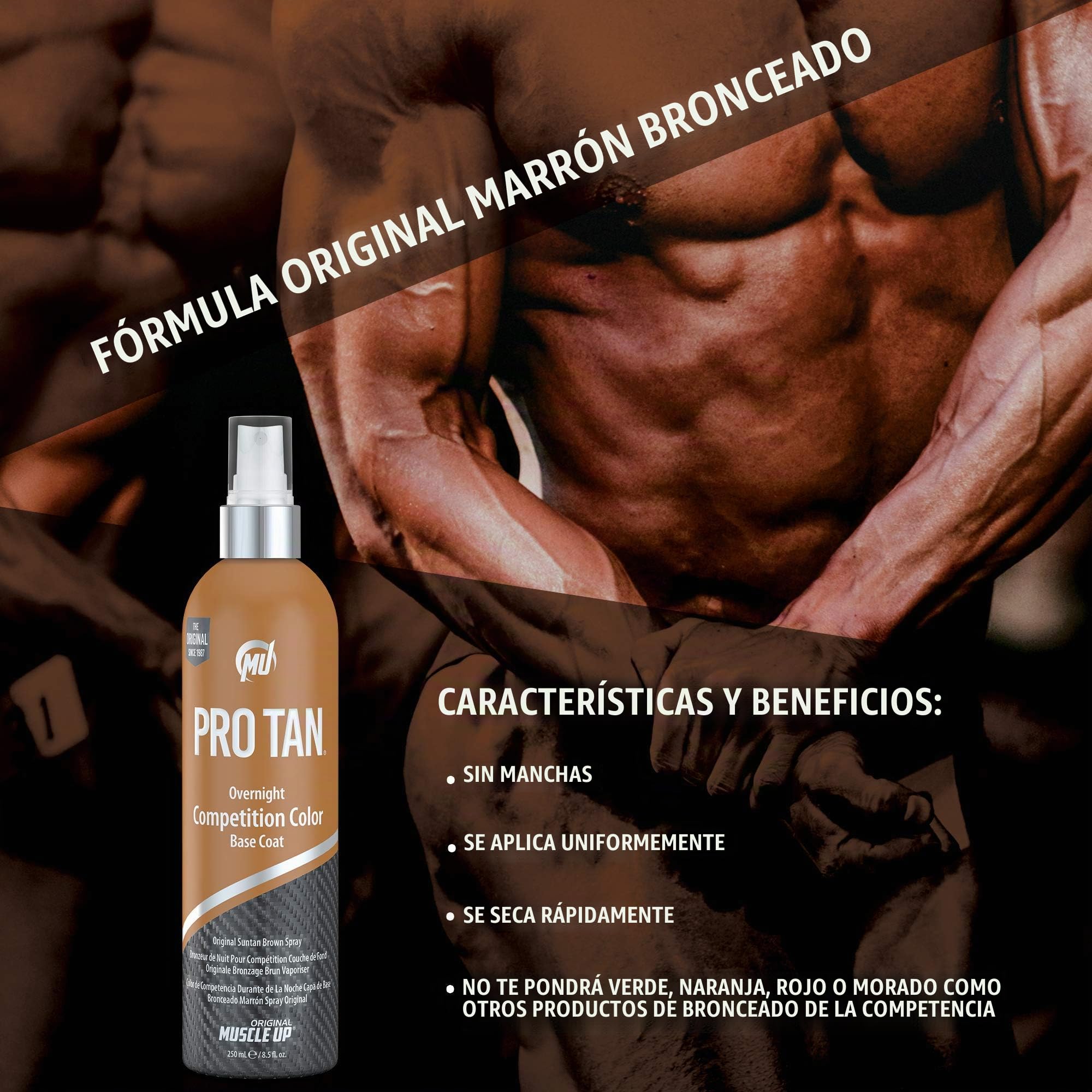 ProTan Overnight Competition Color w/Applicator - Suntan Brown Spray 8.5oz/250ml by ProTan