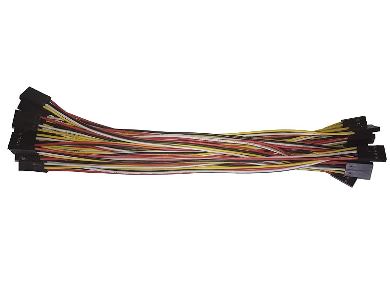 Cabo Jumper LATTECH 4 Pinos, 2,54 mm, 200 mm, 26 AWG – Conjunto com 15 unidades
