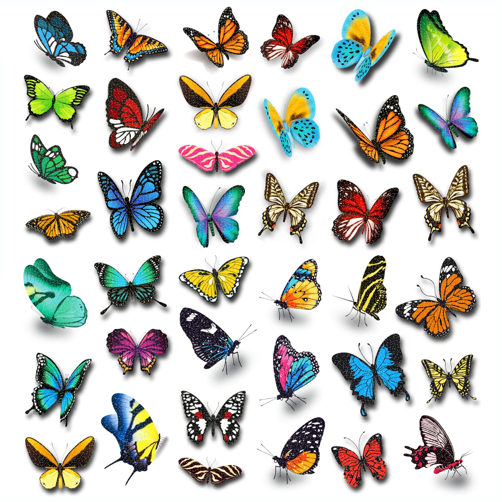 78 Pcs Butterflys Temporary Tattoos for Girls- 12 Sheet Glitter styles body Face makeup Fake Tattoo Stickers,Holiday Party Favors Supplies Accessories