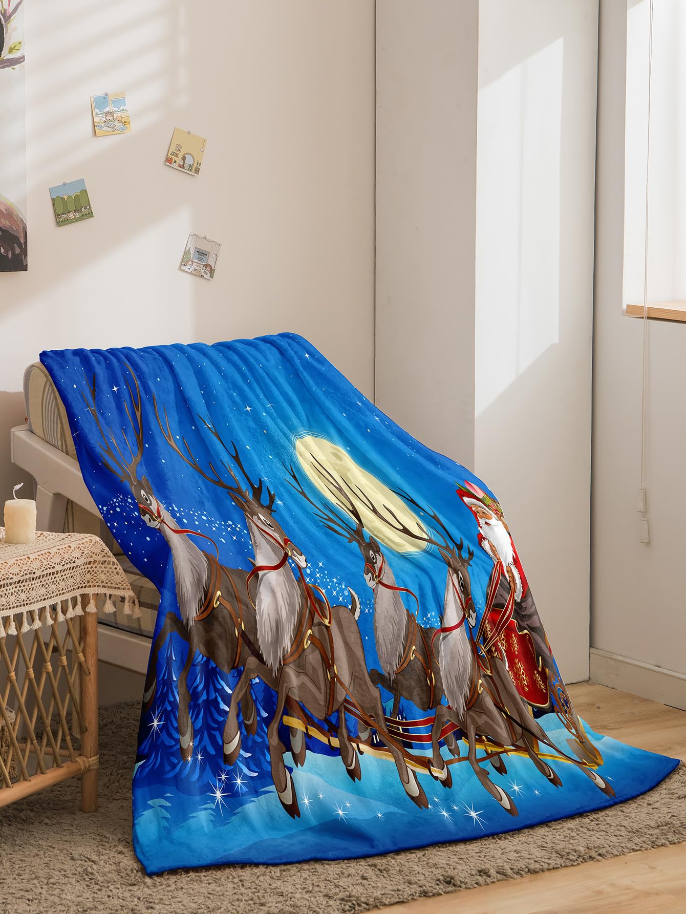 BCJMKDX Blanket, Throw Blanket Elk Fleece Fluffy Super Warm Cozy(150x200cm)