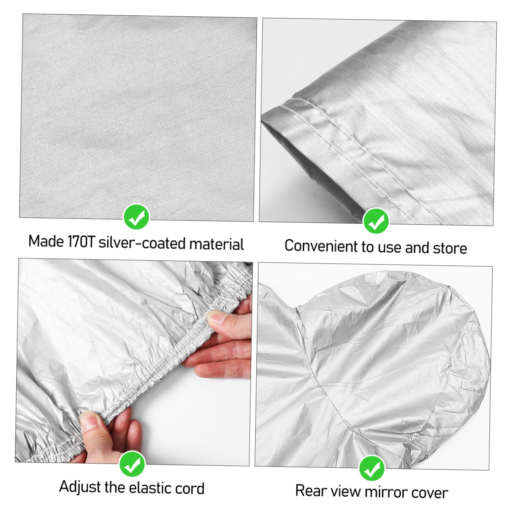 Ciieeo 170t Outdoor Car Cover for Automobiles Weather XL and Windproof Car Cover for Snow Uv Rain and — view 3