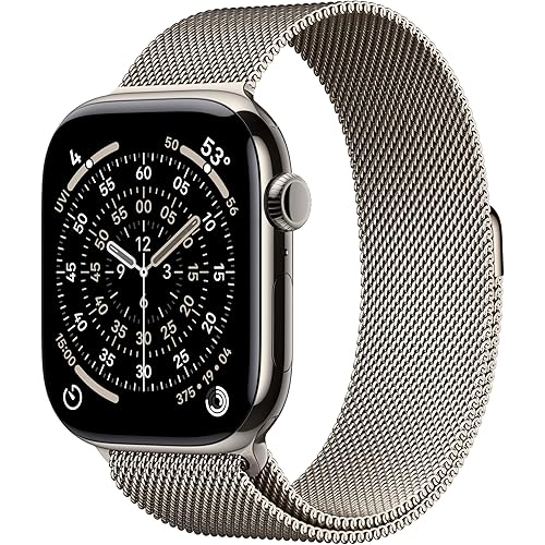 Apple Watch Series 11 [GPS + Cellular 46mm] Smartwatch with Natural Titanium Case with Natural Milanese Loop - M/L. Sleep Score, Fitness Tracker, Health Monitoring, Always-On Display, Water Resistant