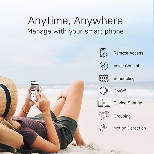 Miniatura 10 de Feit Electric Reflector de cámara inteligente para exteriores con sensor de movimiento, luz de seguridad blanca cableada para exteriores con video,