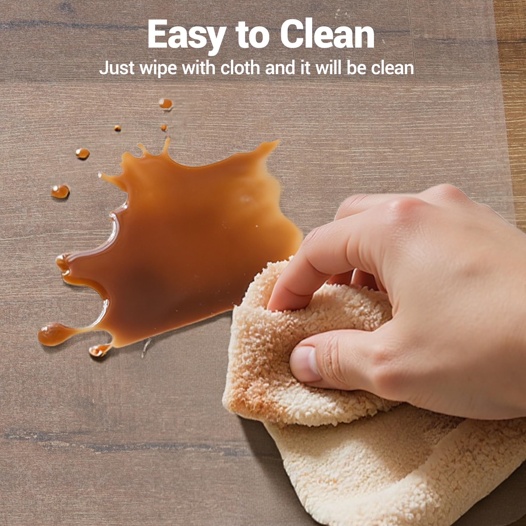 Clear Chair Mat for Hard Floor 36 x 48 inches Transparent Hardwood Floor Mats Under Rolling Chairs for — view 5