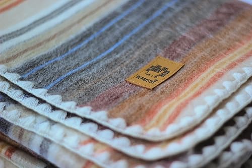 Miniatura 99 de Manta de alpaca hecha a mano de alta calidad Mantas de lana tamaño individual Manta de alpaca y algodón El mejor tamaño de manta de lana 64 x