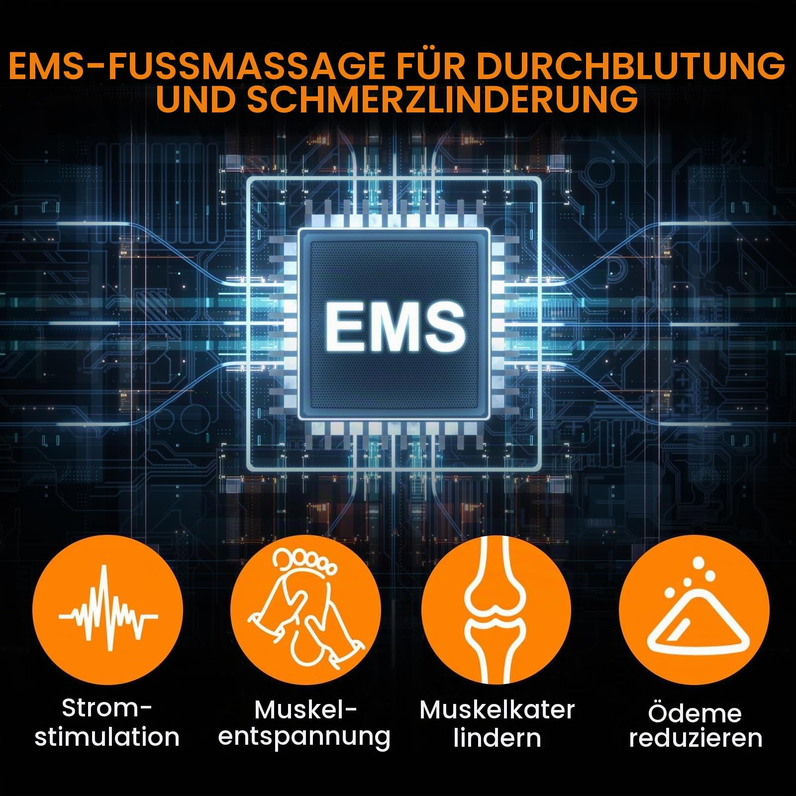 EMS Fußmassager Schuhe, Geschenke für Männer - Neue Upgrade Fußmassager für Schmerzen und Kreislauf, tragbare Beine und Füße Massager Pad mit Fernbedienung, 7 Modi Massage Pantoffeln (1 Paar)
