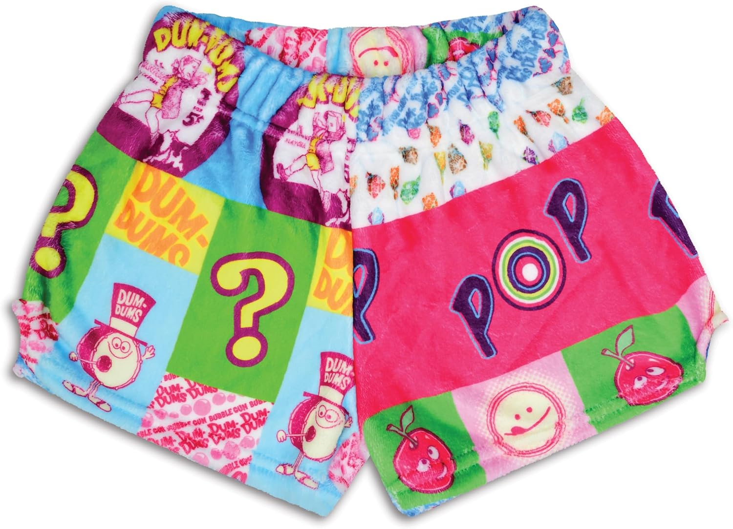 iscream Dum Dums Print Big Girls Silky Soft Plush Fleece Shorts Collection