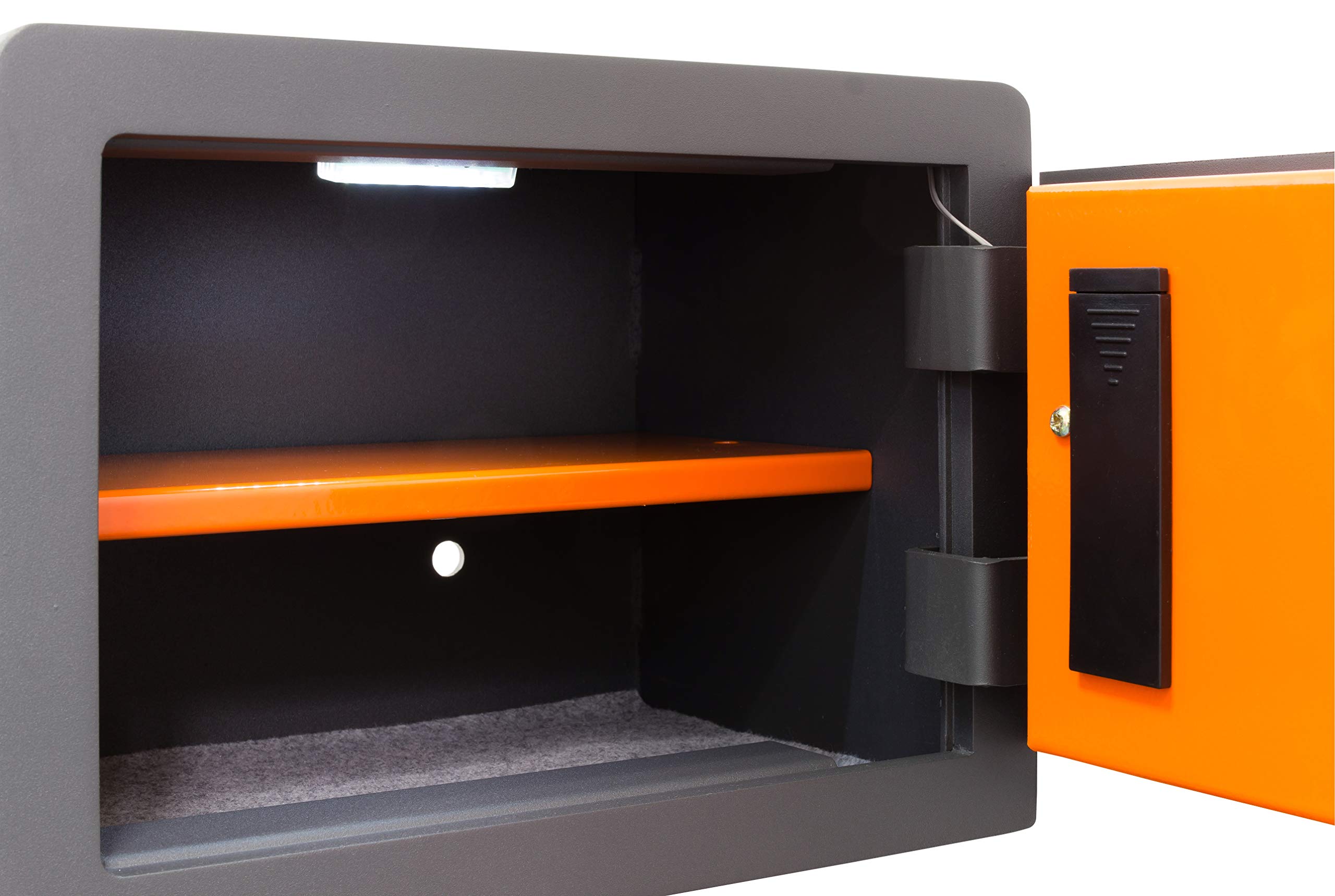 ARREGUI Plus C 180120 Caja Fuerte de Acero con codigo | Caja de Seguridad con Apertura Electronica de codigo | Caja para casa y Negocio, fácil de Usar, Alto Nivel de Seguridad | 25 x 35 x 25 cm | 15L