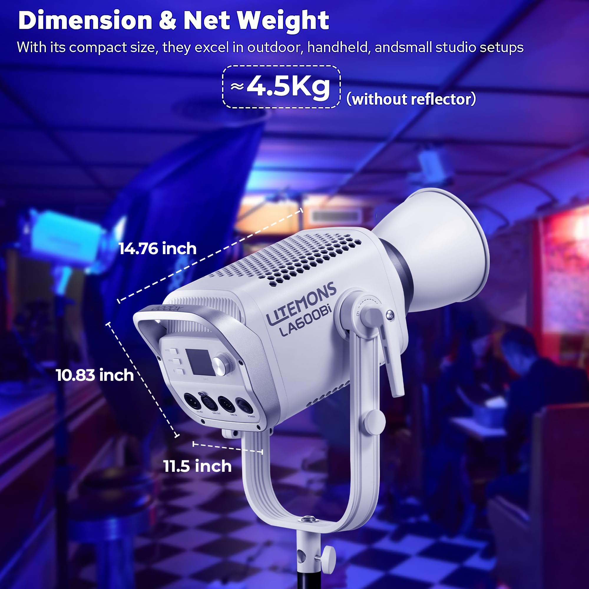 Amazon.com : Godox Litemons LA600Bi LED Video Light with Carry Bag