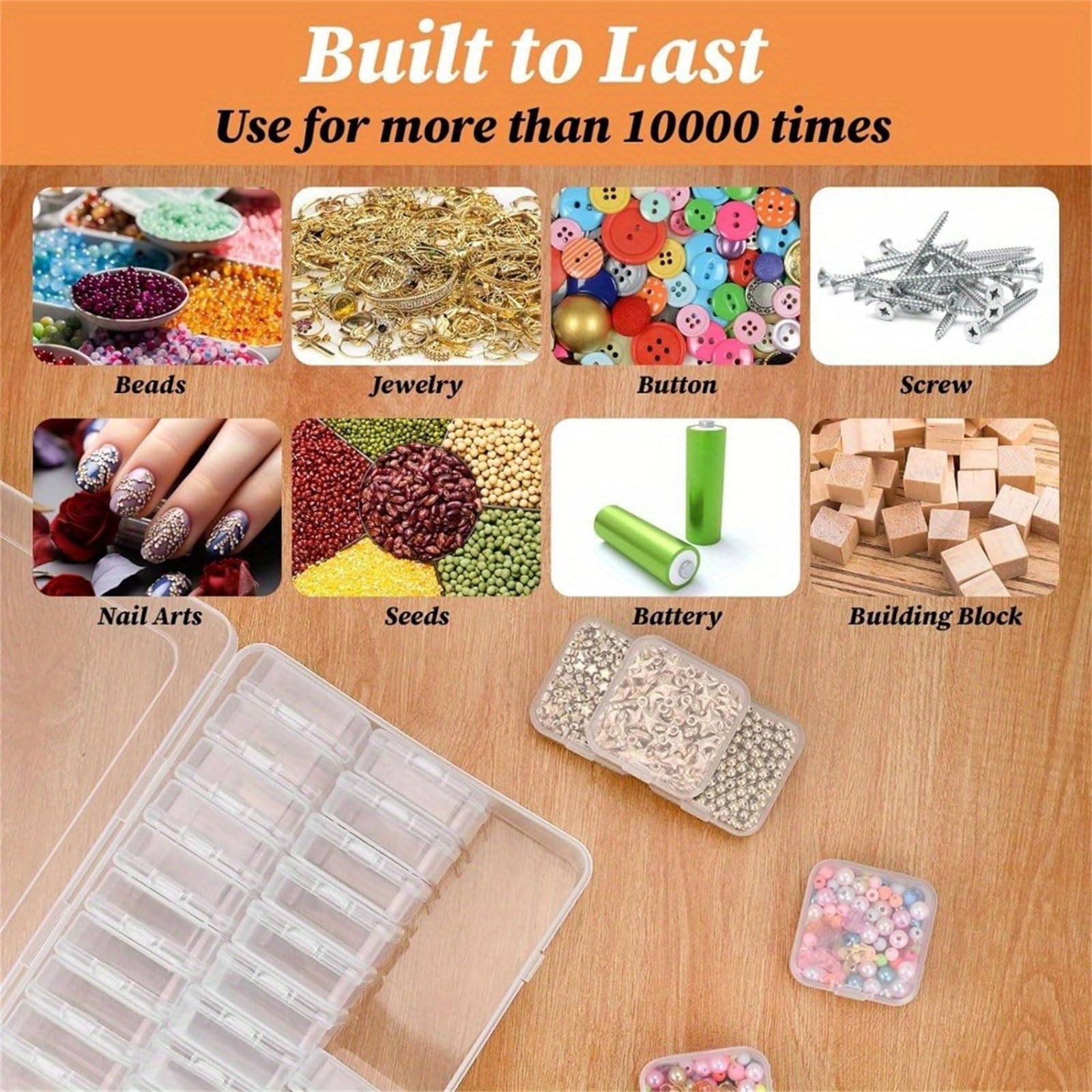 Organizzatori multifunzionali in plastica trasparente e robusta da 30 slot Accessorio per la casa per gioielli con perline e piccoli oggetti Vetrina per esposizione gioielli