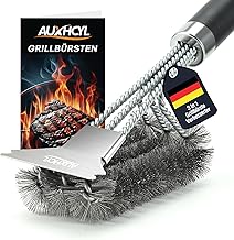 Brosse Barbecue en Acier Inoxydable, 3-in-1 Brosse BBQ avec Grattoir, PP Thermique Manche D'isolation Brosses à Barbecue, 45.5cm Brosses à Gril pour Barbecues à Gaz, Barbecues au Charbon de Bois