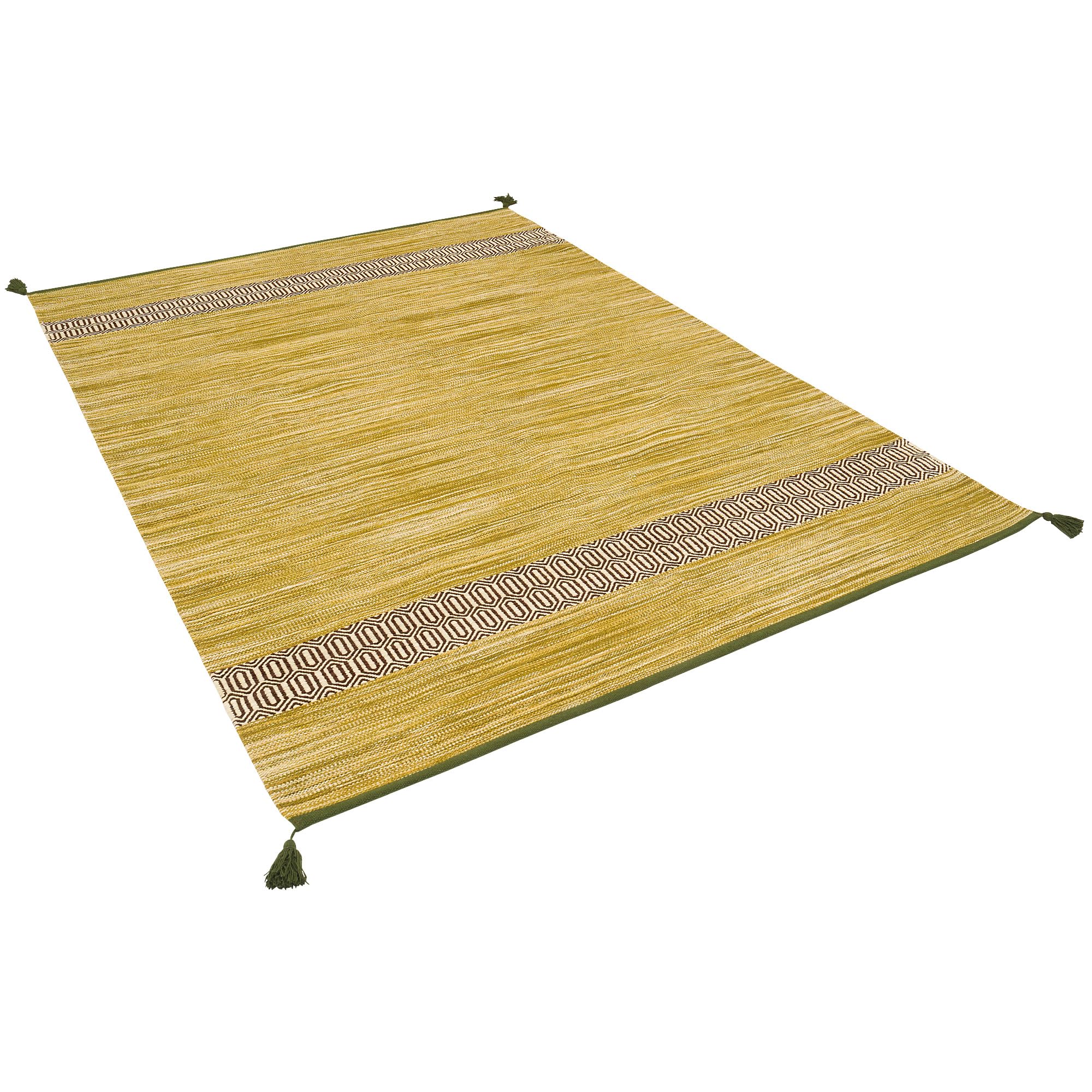 Pergamon Tapis Naturel Laine de Construction Kilim Toskana Bleu | Tapis Naturel tissé Main Entretien Facile pour Cuisine Couloir Salon