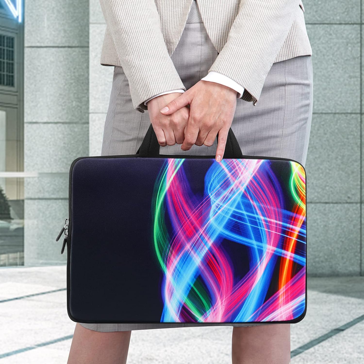 iColor Colorful 11.6 12 12.1 12.2 Inch Laptop Case Protective Sleeve Bag Briefcase with Handle (IHB12-004) 11.6" ~ 12.1" IHB12-004