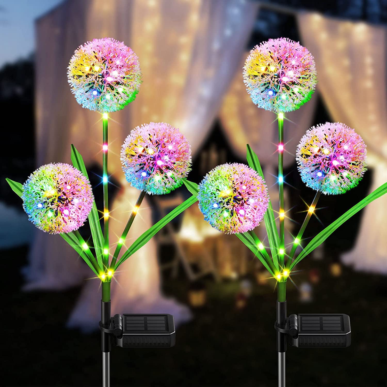 Epyz Solar Outdoor Lights Decorative, Solar Garden Dandelion Lights with 36 LED & 2 Working Modes, IP65 Waterproof Lights for Pathway, Yard, Lawn Decoration [ Multi, Pack of 1 ] (B0B8NCPDJS) Amazon Price History, Amazon Price Tracker