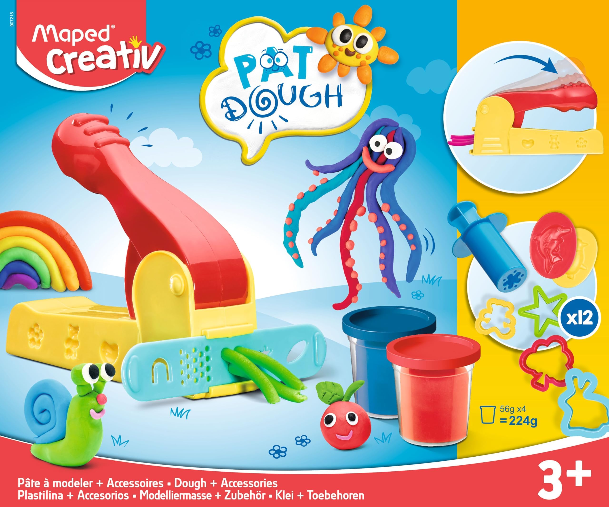 Pâte à modeler - 4 pots - 4 couleurs - Enfant - Dès 2 ans - Maped