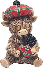 Lesser & Pavey Highland Cow Piper Ornament l LP75452, Brown