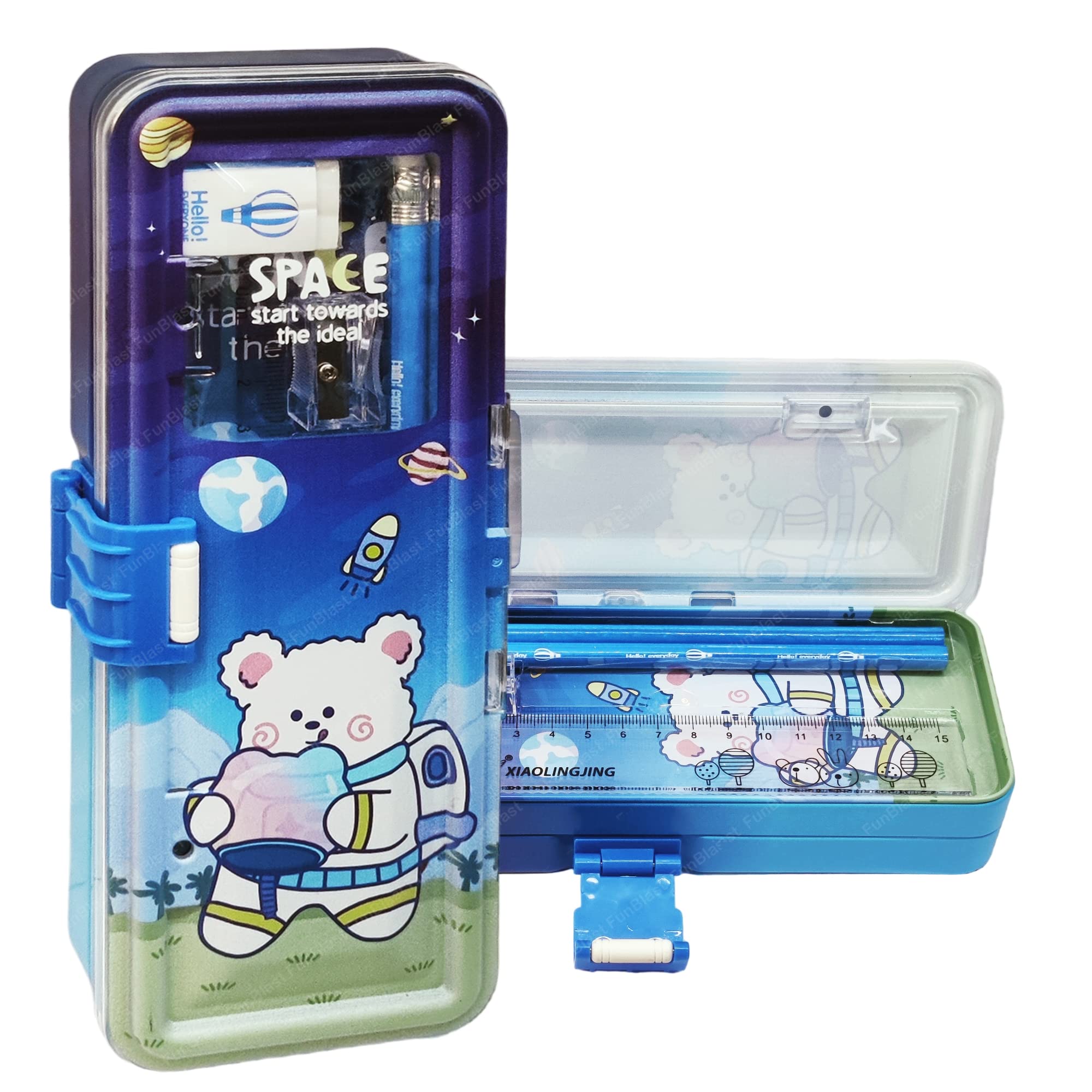 See full amazon price history chart for FunBlast Metal Pencil Box - Geometry Box with Pencil, Eraser, Sharpener Stationery Set, Double Layer Pencil Case Stationary Organizer Box for Kids, Boys, Girls, Return Gift for Kids (Space) FunBlast Metal Pencil Box - Geometry Box with Pencil, Eraser, Sharpener Stationery Set, Double Layer Pencil Case Stationary Organizer Box for Kids, Boys, Girls, Return Gift for Kids (Space) (B0C4B772LQ) Amazon Price History, Amazon Price Tracker