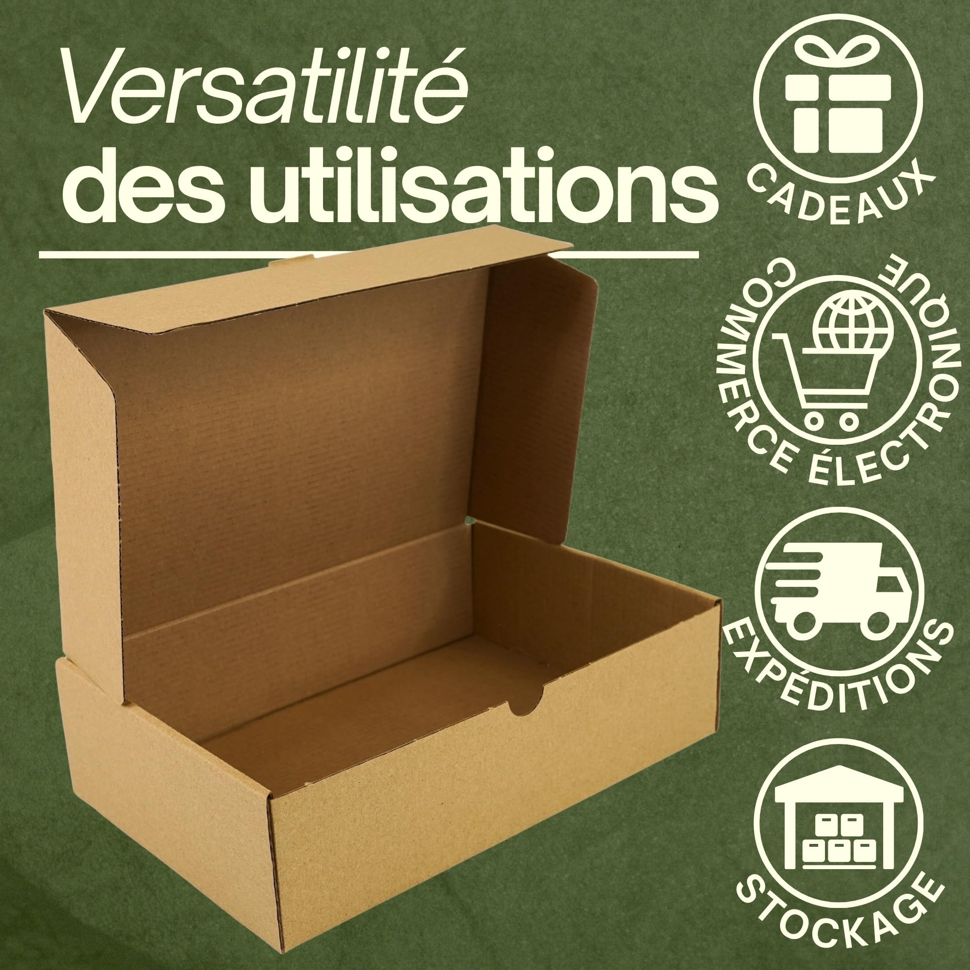 Boite Cadeau Carton 20Pcs | Petite Boite Carton | Boite Expedition Cartons | Emballage Cadeau Boite | Petit Carton pour Colis| Lot de Boite Cadeau | Boites Cadeaux Cartons | Packaging Box 25x16x7cm