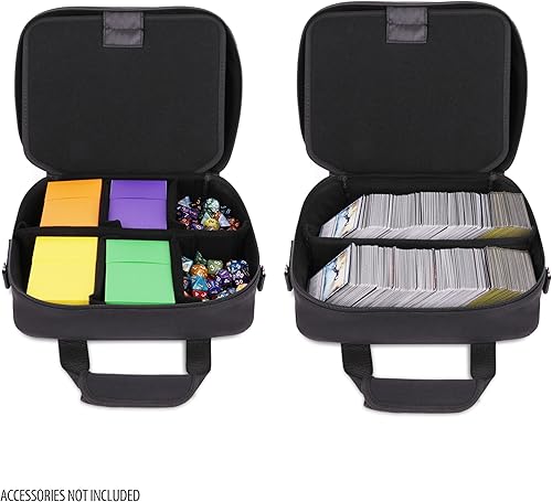 Miniatura 6 de USA Gear Bolsa de almacenamiento para cartas compatible con juegos de cartas TCG y CCG, bolsa protectora de tarjetas con correa acolchada para el