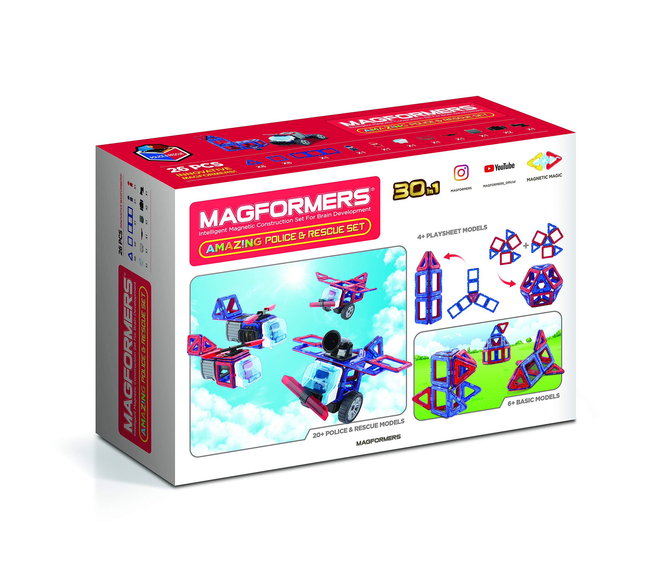 Magformers GmbH Amazing Polizia & Rescue Set 26 Pezzi 278-58