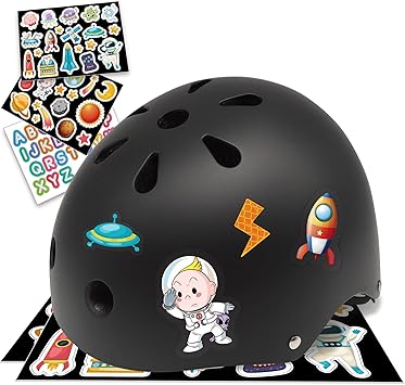 Amazon Simply Kids ヘルメット 子供 Diy ステッカー I Cspc Astm 安全規格 軽量 通気性 自転車 バイク 一輪車 スケボー ローラースケートアイススケート 運動 幼児 子供用 Simply Kids ヘルメット