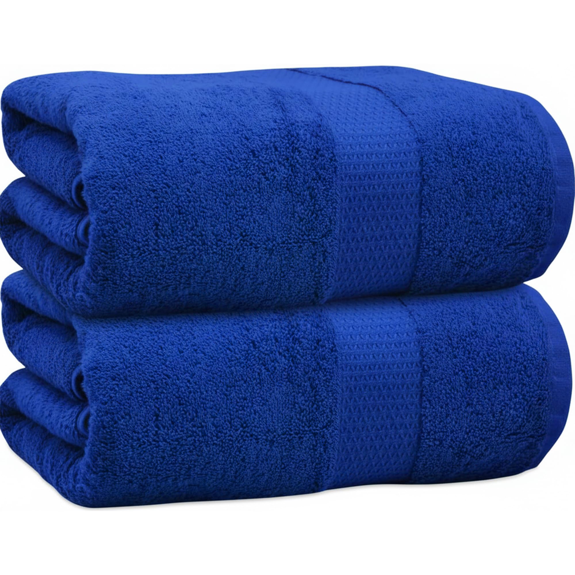 Towelogy Navy 2-Piece Bath Towel Set – 100% Combed Cotton Ultra Soft, Quick-Dry, Highly Absorbent | Hotel & Spa Quality (, Bath Towels (70X125cm))