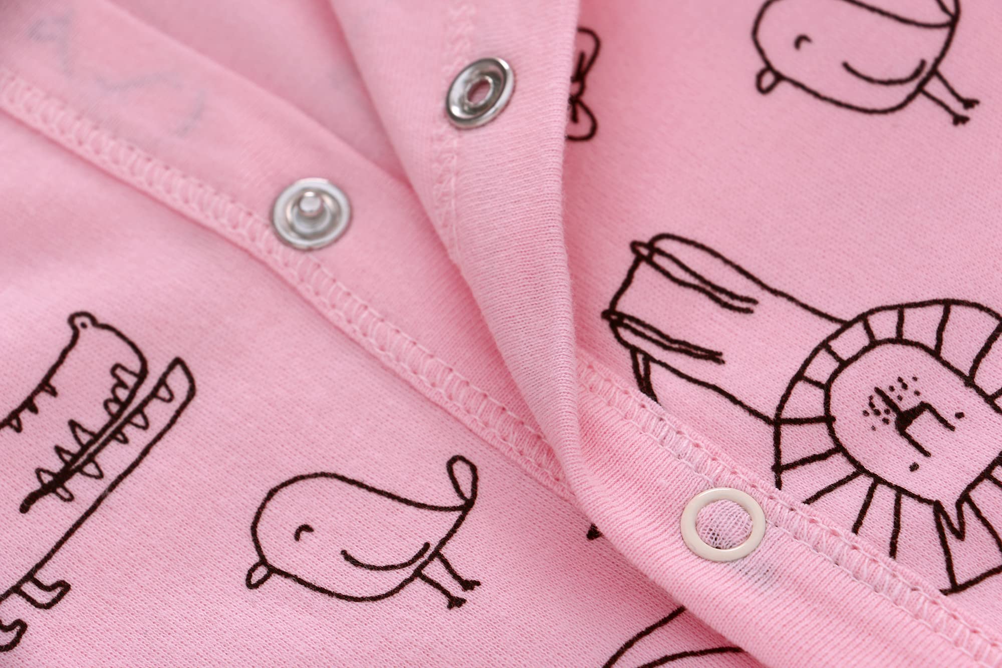 3 pièces bébé barboteuses bébé pyjama sac de couchage en coton avec pieds avec boutons Gr. 56 62 68 pour nouveau-né filles