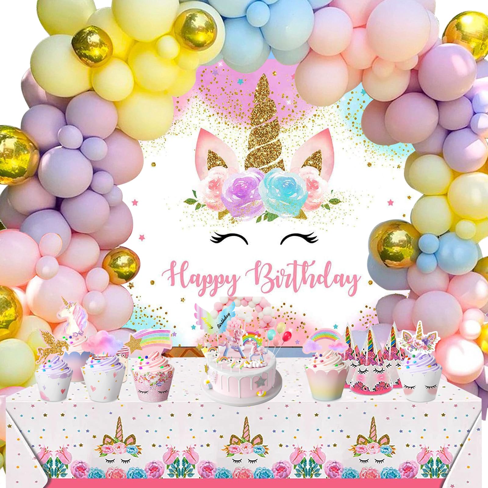 Unicorn Theme Party Set 132Piece Unicorn Birthday Party Decorations — free download