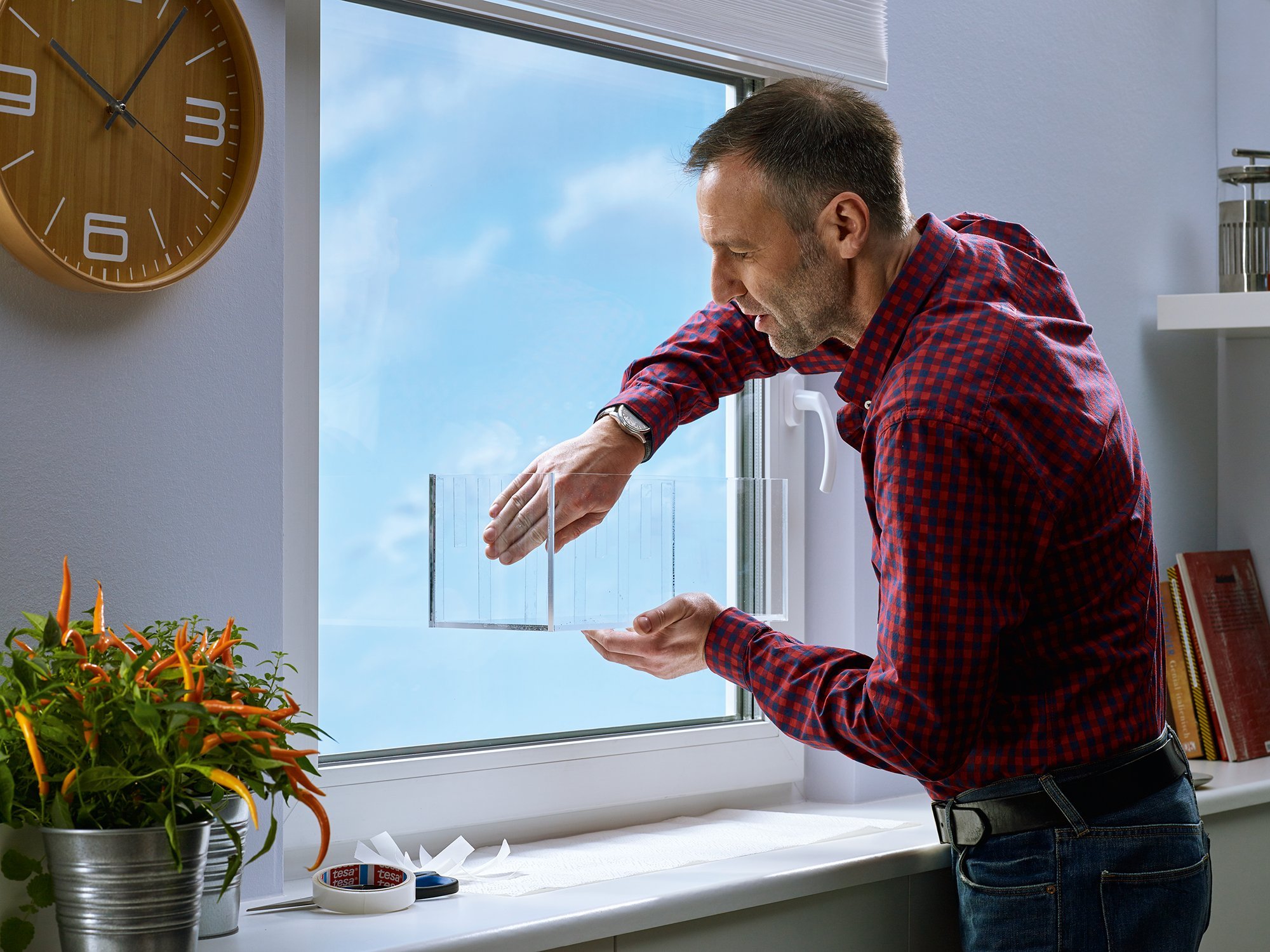 Tesa Powerbond TRANSPARENT - Ruban Adhésif Double Face Transparent - Résistant Aux UV Pour La Fixation D'objets