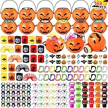 OCHIDO Halloween Party Favors for Kids-168pcs Halloween Prefilled Small Plastic Pumpkins Halloween Toys in Bulk, Classroom Prizes Gifts for Kids, Goodie Bags Fillers,Trick Or Treat