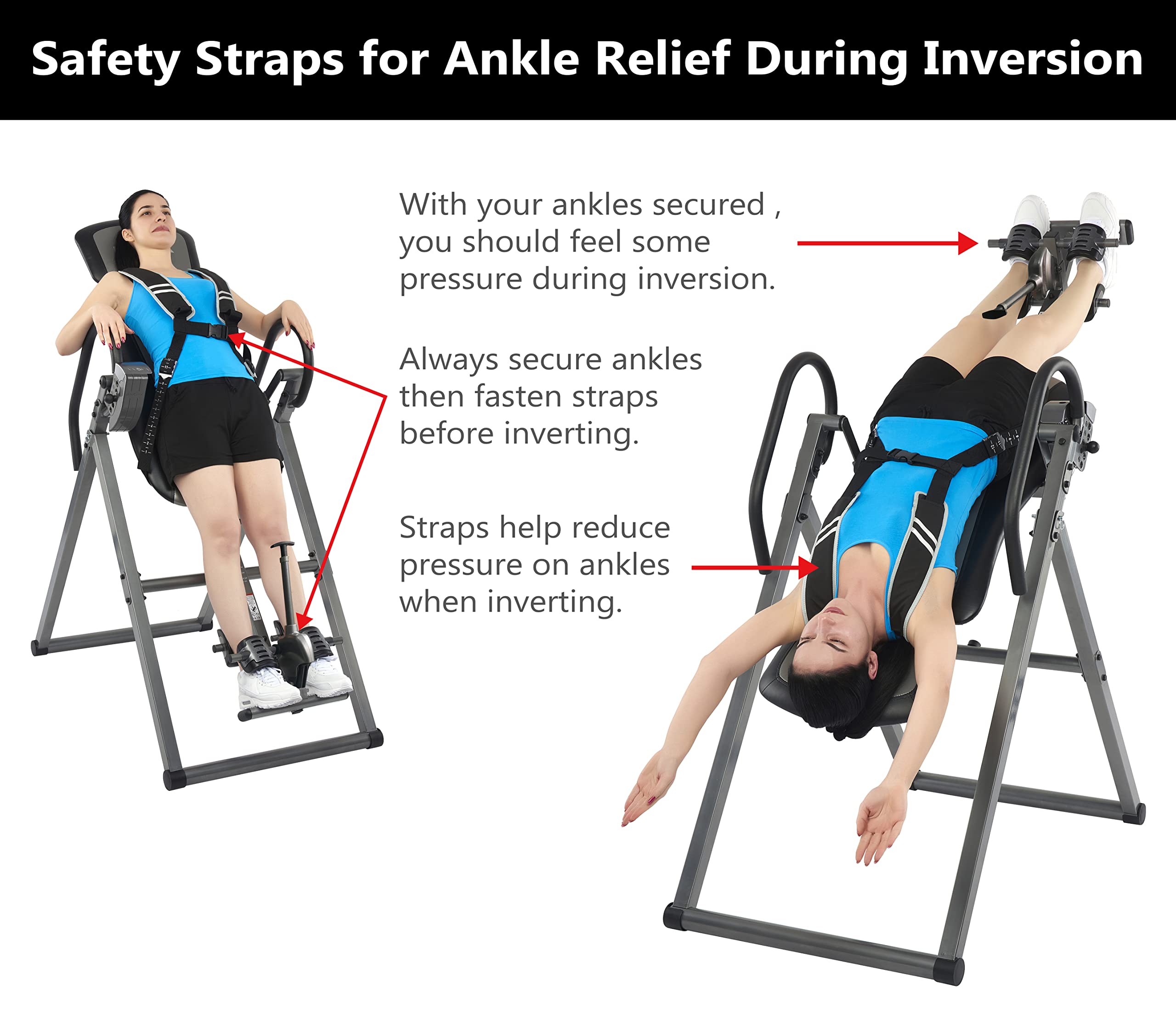 Buy INNOVA HEALTH AND FITNESS ITX9800 Inversion Table with Ankle Relief