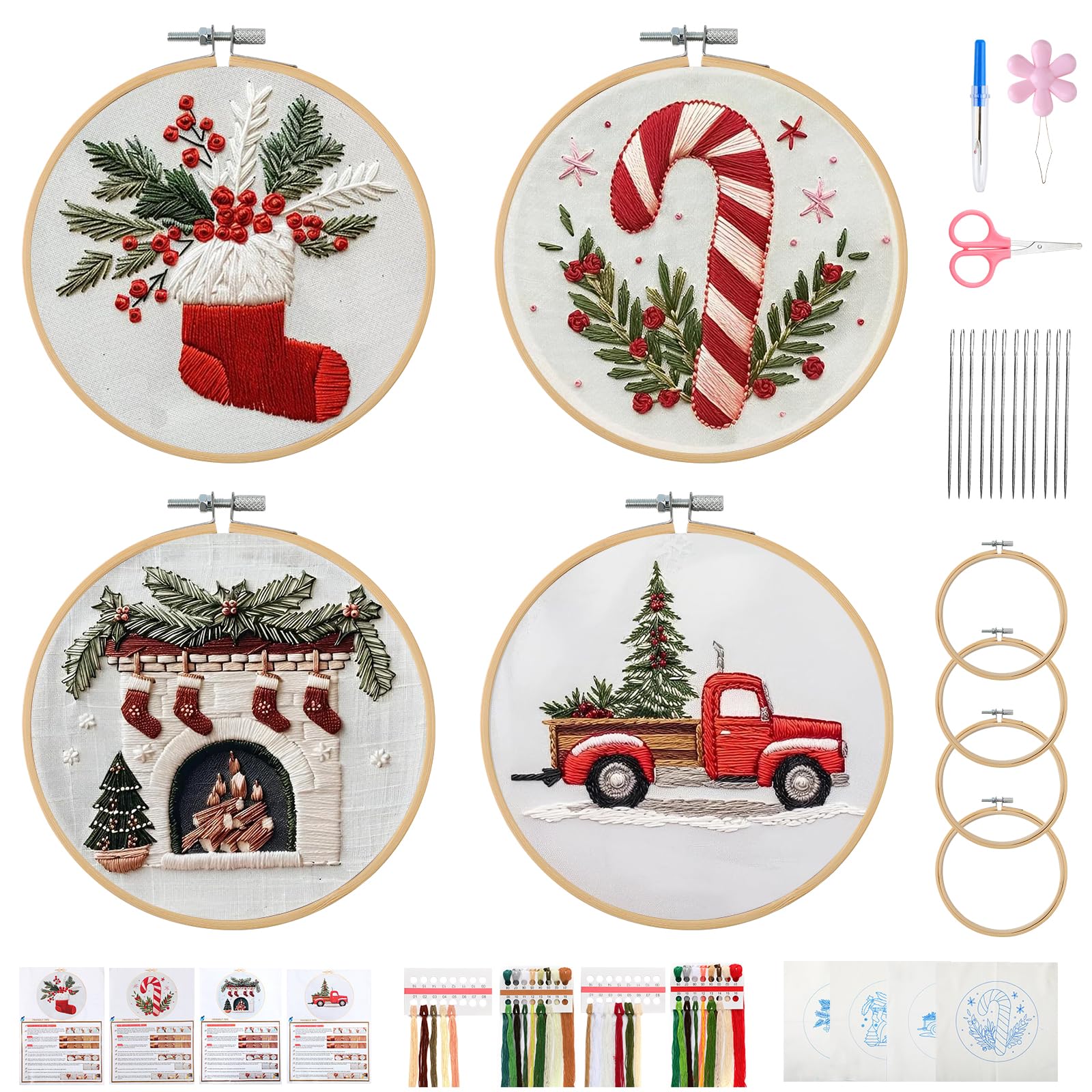 DIY Christmas Embroidery Kit - Beginner Friendly -1