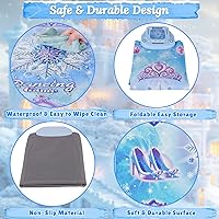 Vista 5 de Juguetes de baile para niñas: 8 botones Frozen Dance Pad inalámbrico Bluetooth juego de baile electrónico para niños con 4 modos de juego Luz LED