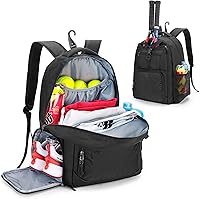 DSLEAF Tennis Backpack for 2 Rackets - Separate Vented Shoe Compartment, Padded Racquet Sleeve, Durable for Men & Women