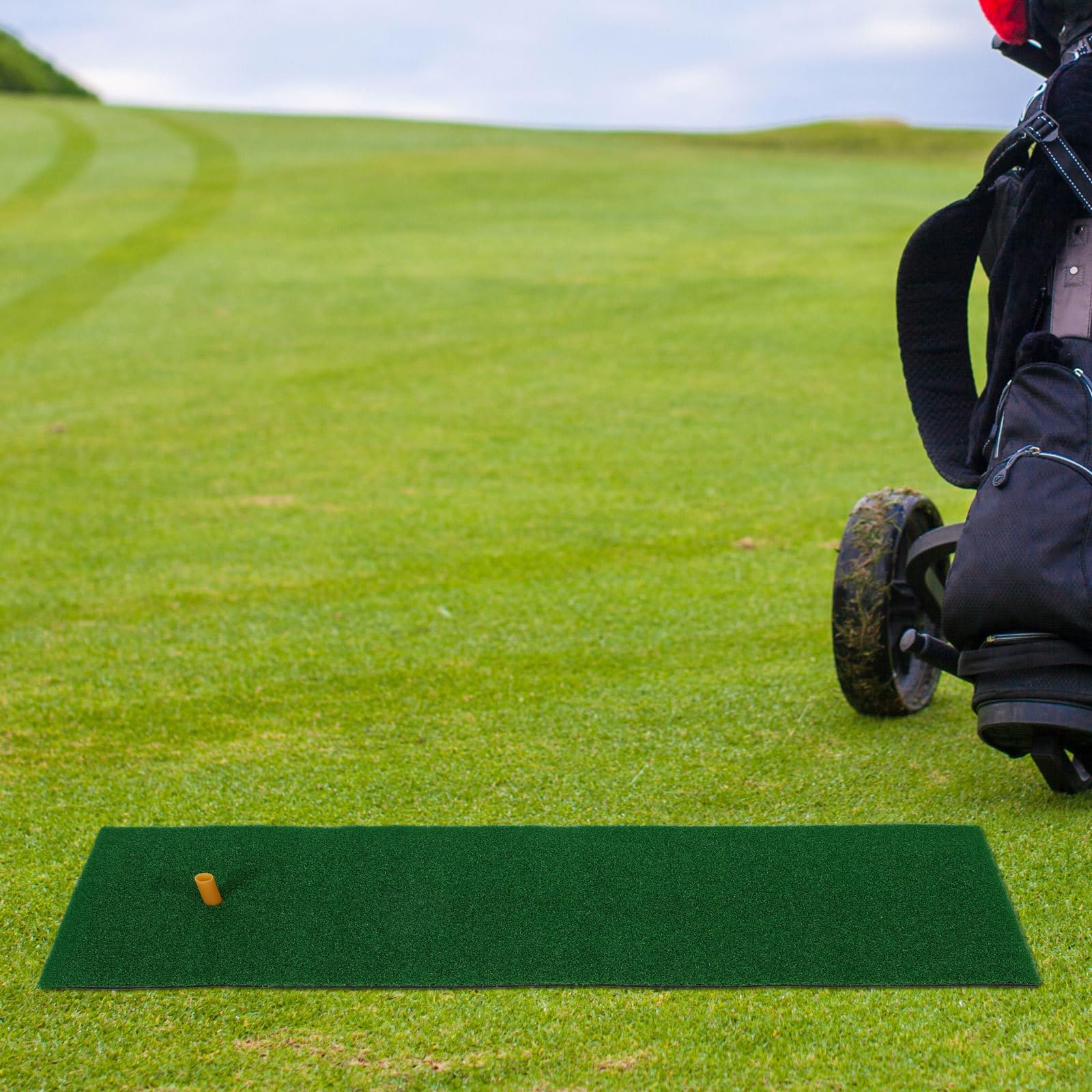 Golf Abschlagmatte für Golftraining, Faltbar, Tragbar, Grün