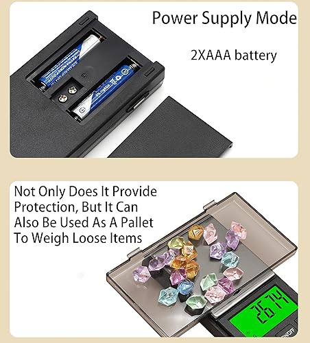 Miniatura 9 de Báscula digital de bolsillo, escala de gramos, 35.27 oz x 0.00 oz, báscula de alimentos, báscula de joyería, báscula de café, báscula de cocina para