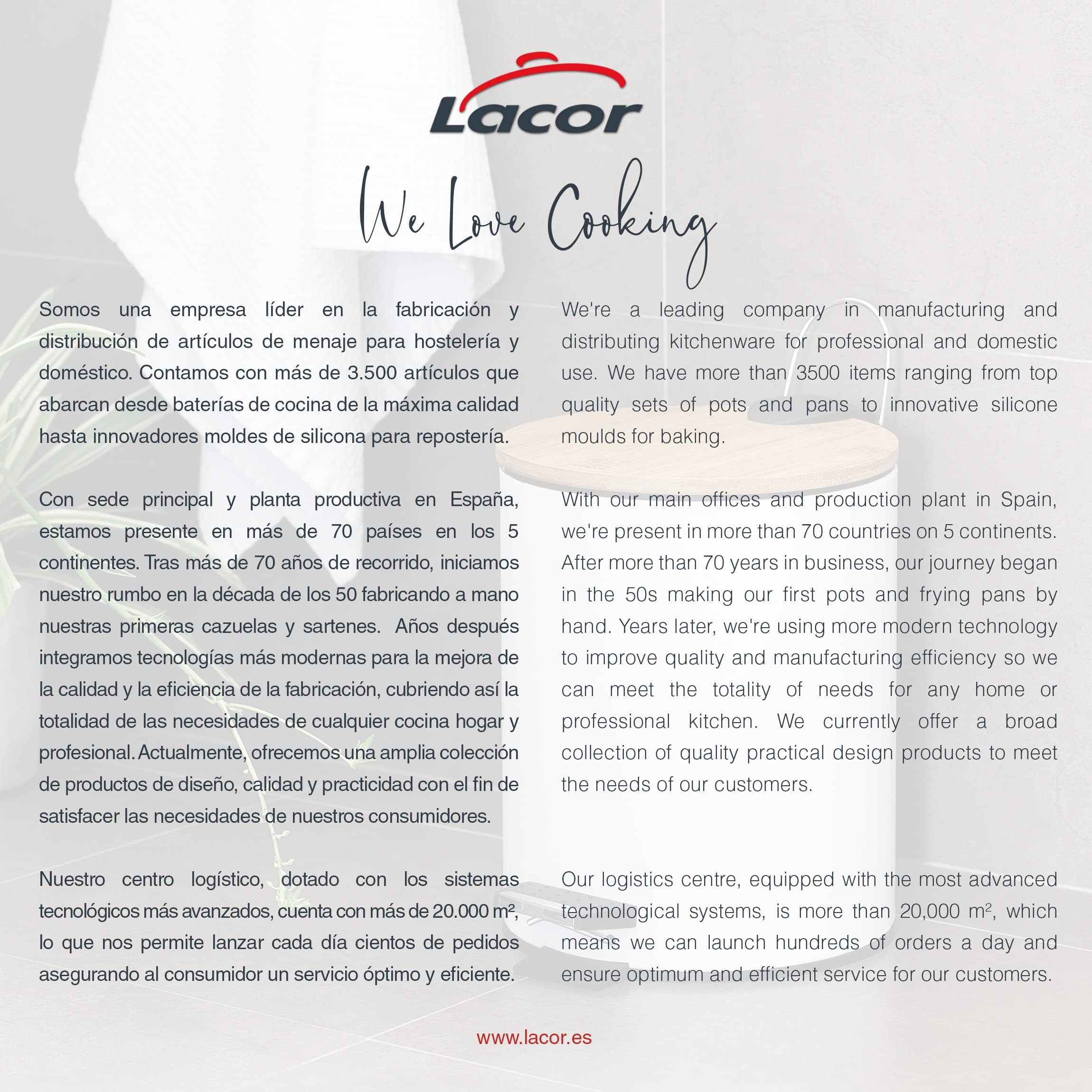 LACOR - 63355 - Nature White Treteimer, Mülleimer, SoftClosing System, Stahl, 20.5 x 27.6 cm, Fassungsvermögen: 5 L