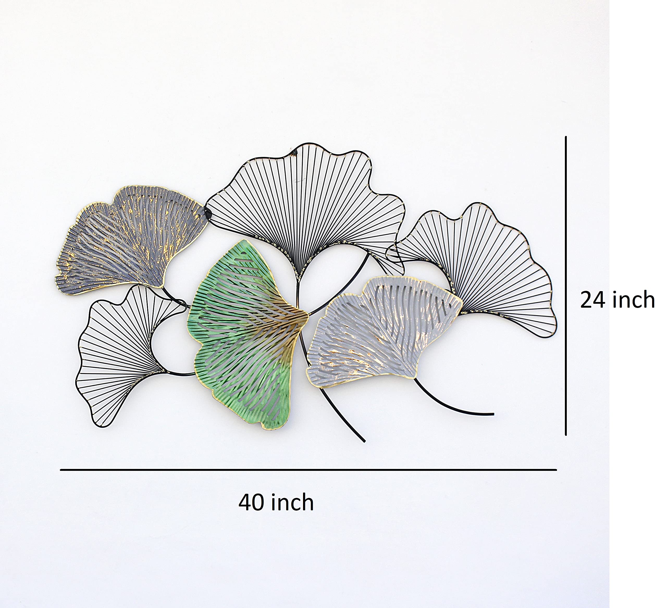 Craftter Leafs Multi Color Metal Wall Art Sculpture and Hanging Decor for Living Room Home and Office 3