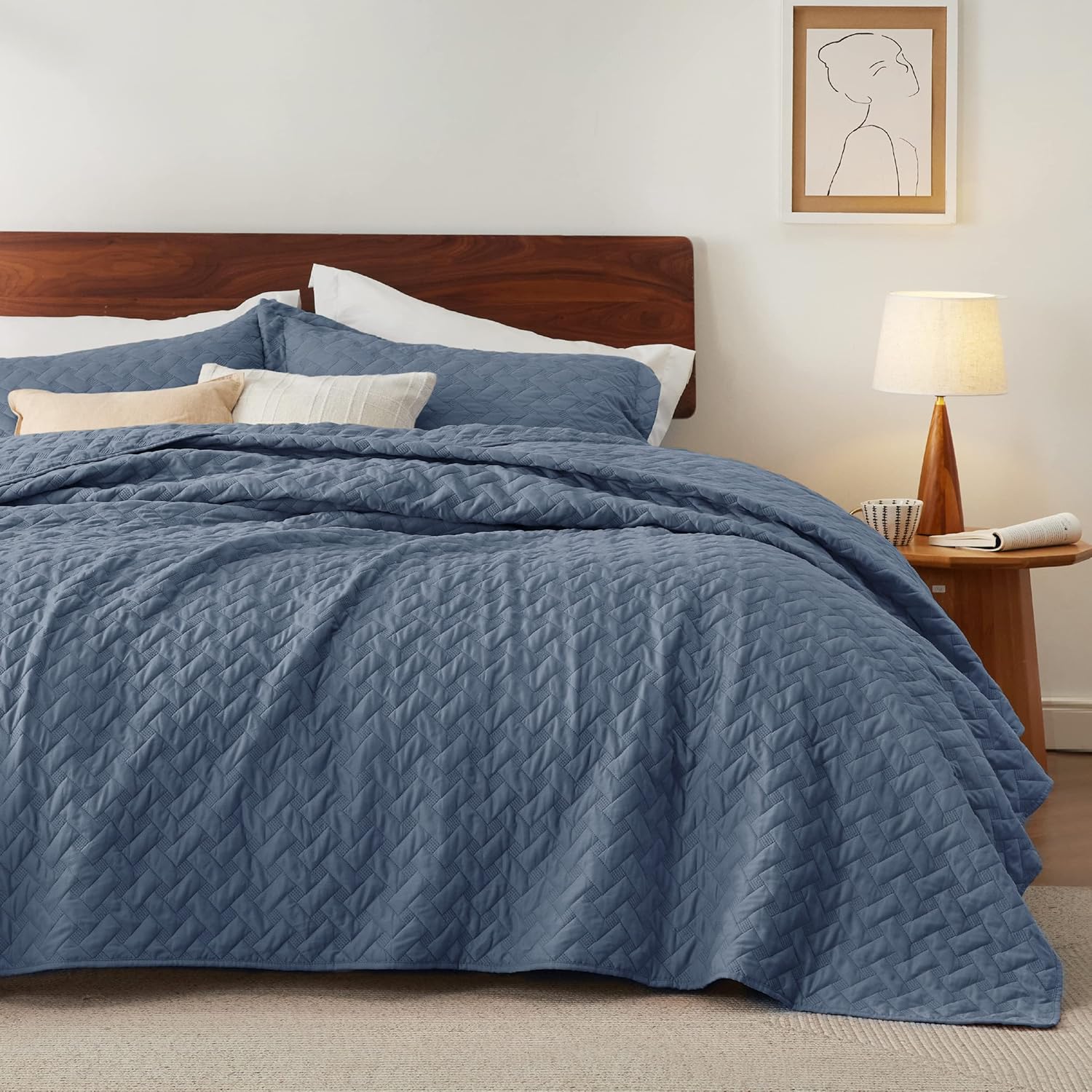 Bedsure King Size Quilt Set Lightweight Summer Quilt King