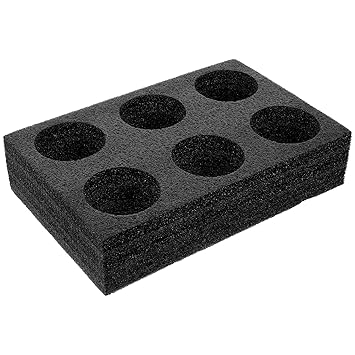 Vaguelly 6 Holes Takeout Beverage Cup Trays, Hot Cold Drinks Cup Fixing Holders, Foam Coffee Carrier, Packing Tool for Restaurant